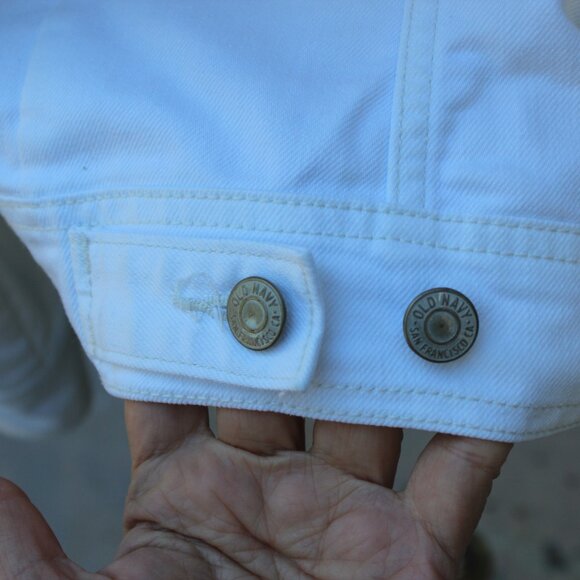 Old Navy classic denim jean jacket white size M - Picture 6 of 7